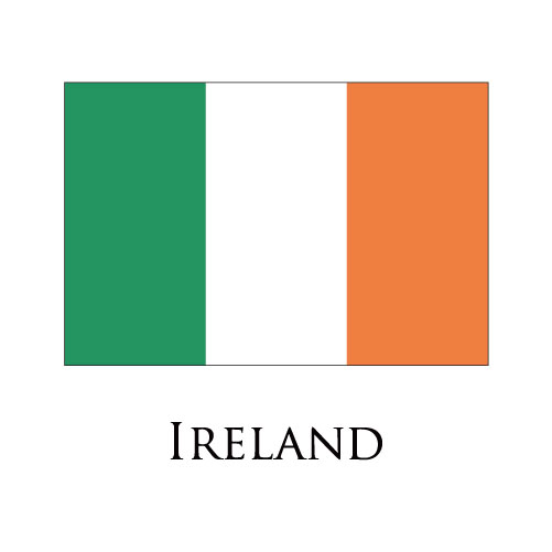 Ireland flag logo iron on paper